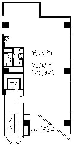 神田駅前A棟ビルB1F 間取り図