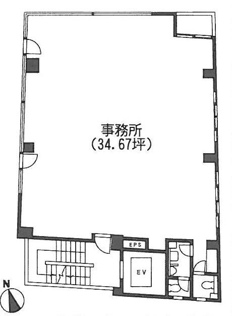 新かにつのビル1F～2F 間取り図