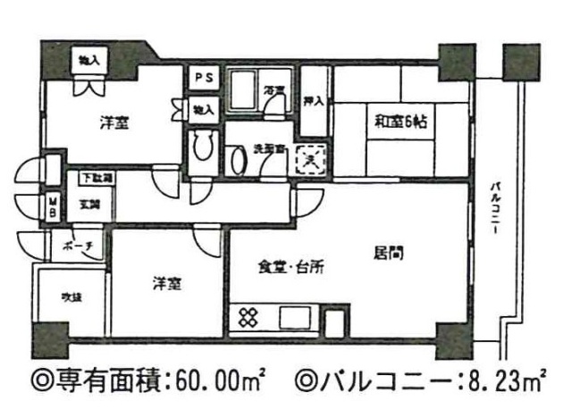 ボナール戸越ビル1F 間取り図
