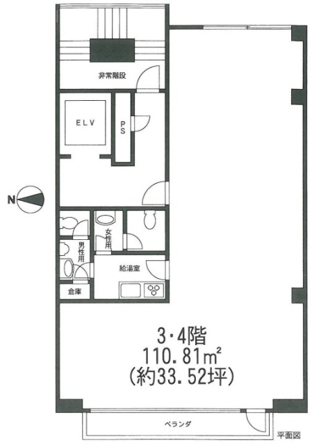高輪第一ビル3F 間取り図