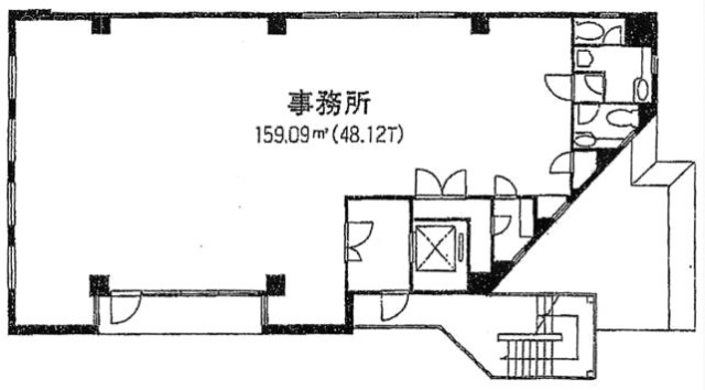 西麻布広瀬ビル4F 間取り図