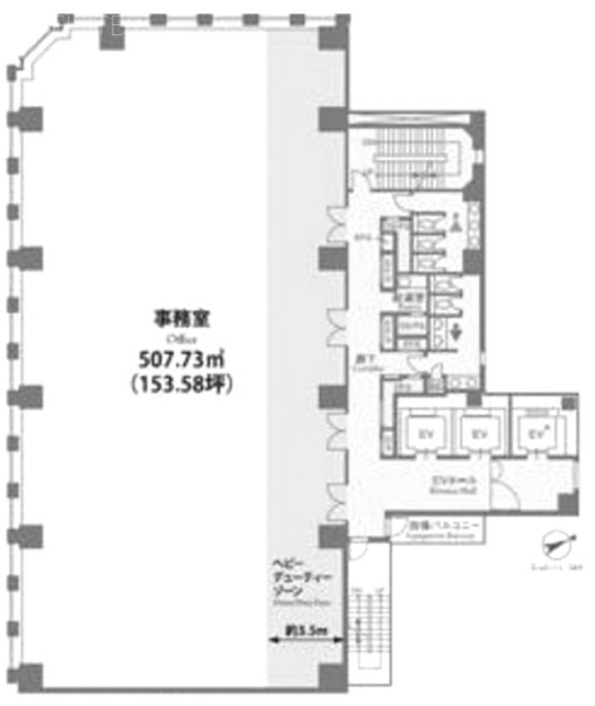 新橋M-SQUARE201 間取り図