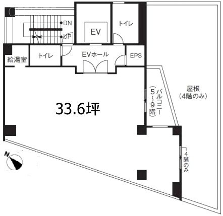 北参道サンイーストテラス7F 間取り図