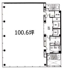 日本橋室町プラザビル8F 間取り図