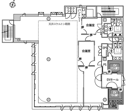 トラスティ麹町ビル7F 間取り図