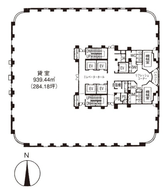 JRE堺筋本町ビル6F 間取り図