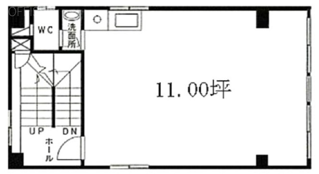 虎ノ門窪田園ビル5F 間取り図