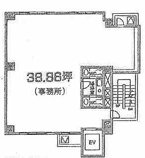 六本木シティビル9F 間取り図