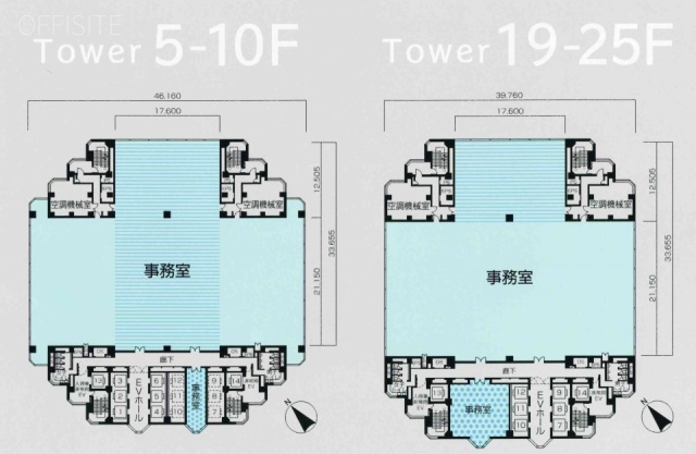 世田谷ビジネススクエアタワー20F 間取り図