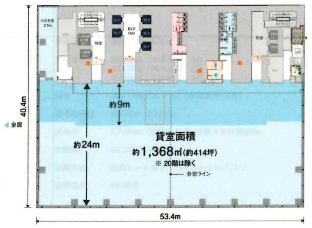 読売新聞ビル21F 間取り図