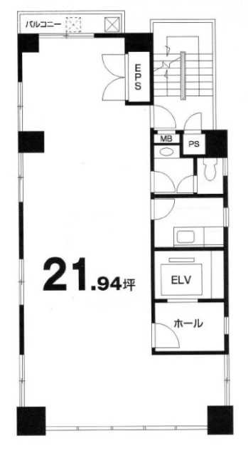 カワジリビル八丁堀4F 間取り図