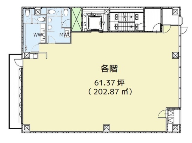 横浜日光ビル6F 間取り図