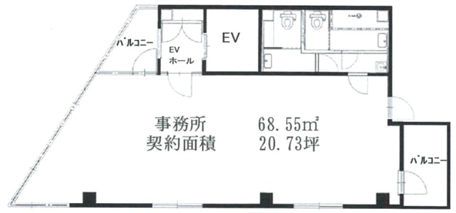 日宝神田イースト401 間取り図