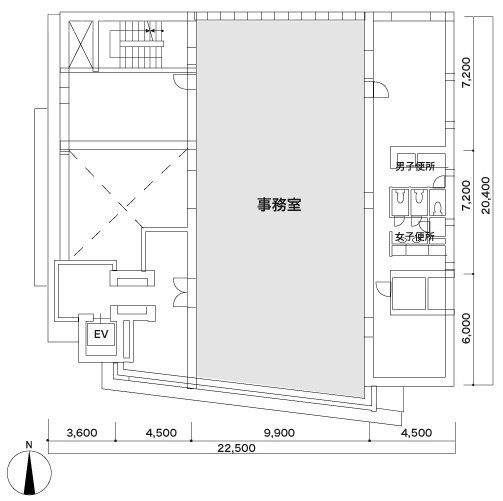 代々木上原ウエストビルB1F 間取り図