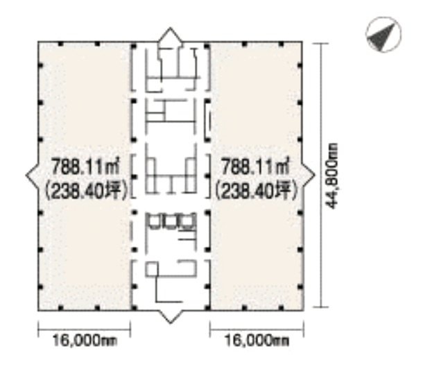 西新宿三井ビルディング2205 間取り図