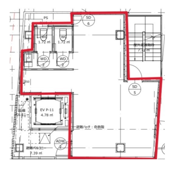 ACN渋谷幡ヶ谷ビル7F 間取り図