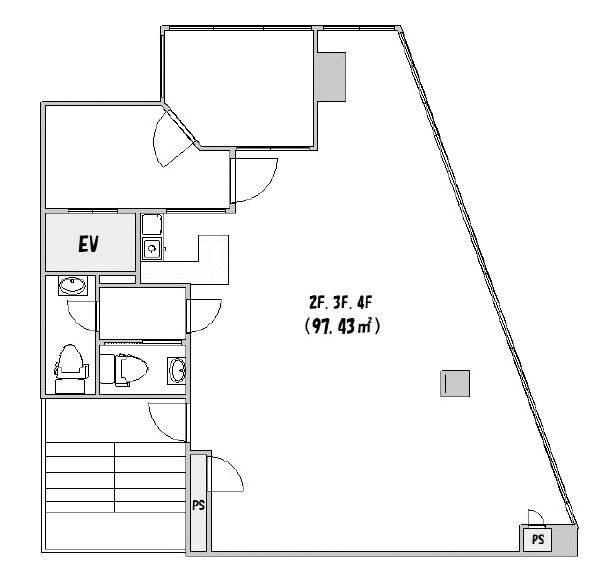 日月光ビル2F 間取り図