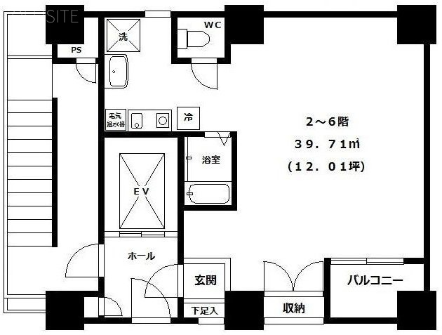 秋山ビル6F 間取り図