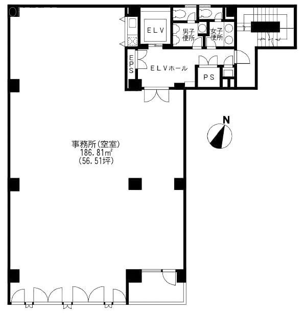 南大塚T&Tビル3F 間取り図