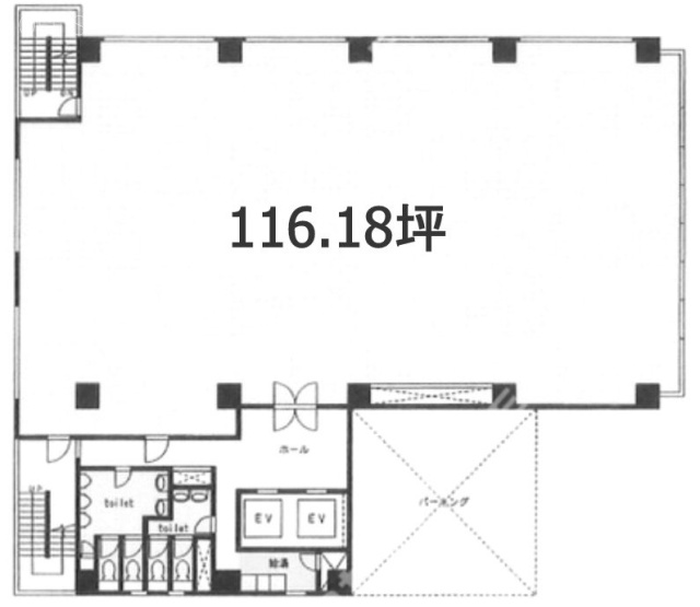 メガサンエスビル2F 間取り図