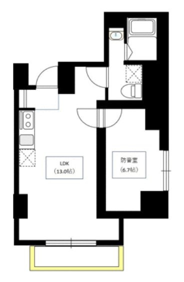 Bel Canto浅草蔵前901 間取り図