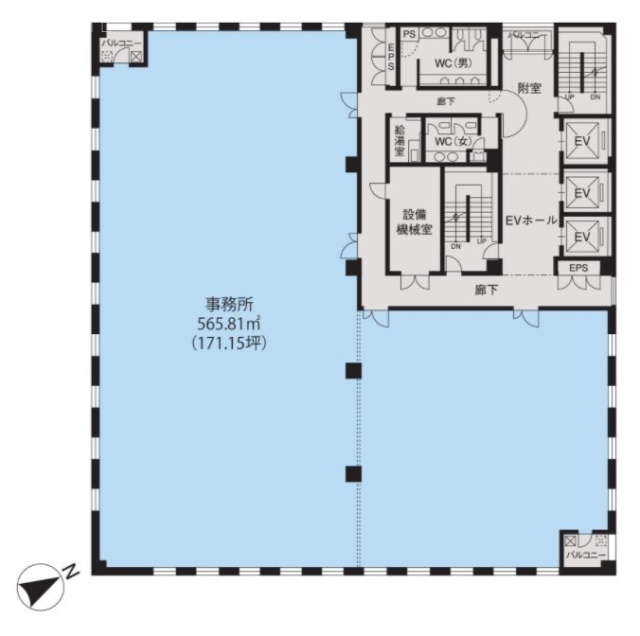 JPR横浜日本大通ビル分割案② 間取り図