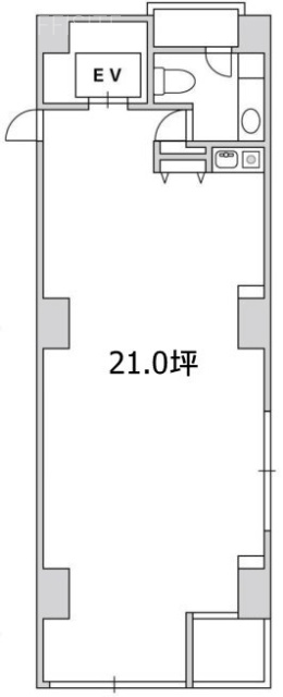 中央スカイビル5F 間取り図