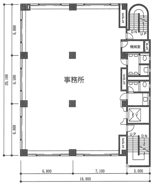 金鵄(キンシ)ビル5F 間取り図