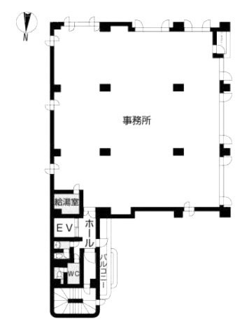 祐ビル6F 間取り図