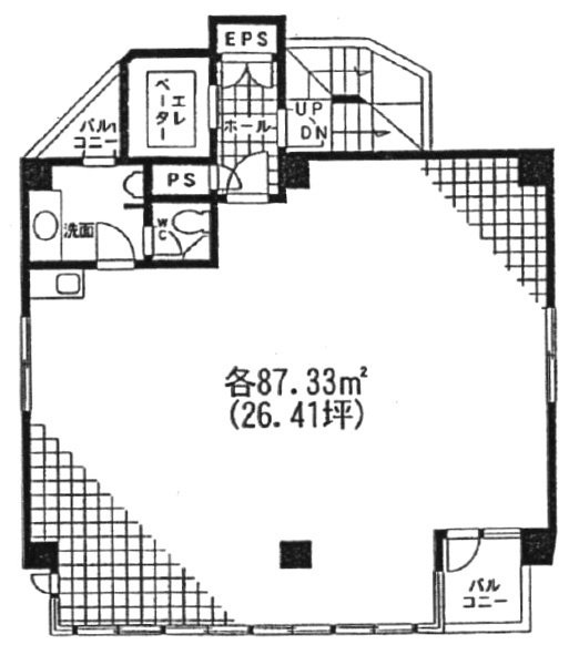 三輪ビル2F 間取り図