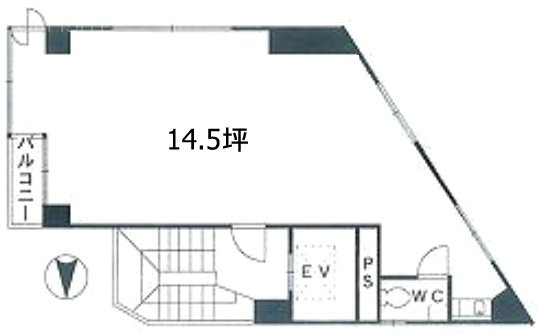 磯部ビル9F 間取り図