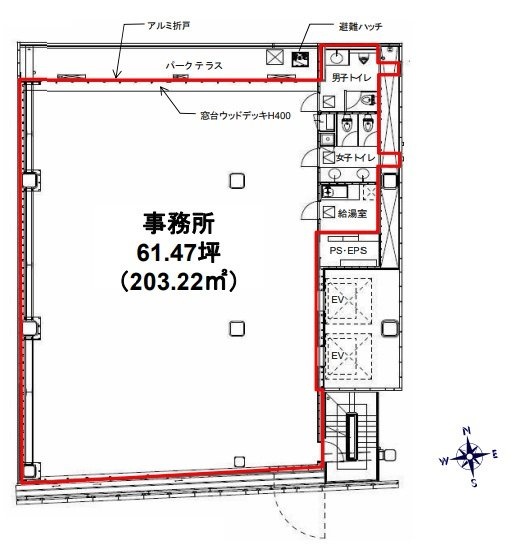 恵比寿SAビル5F 間取り図