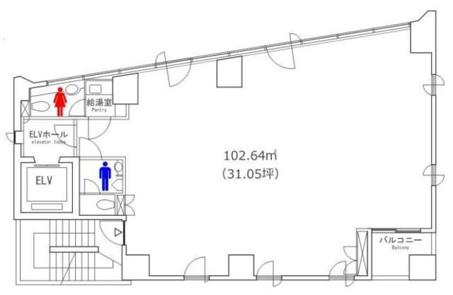 日総第24ビル10F 間取り図