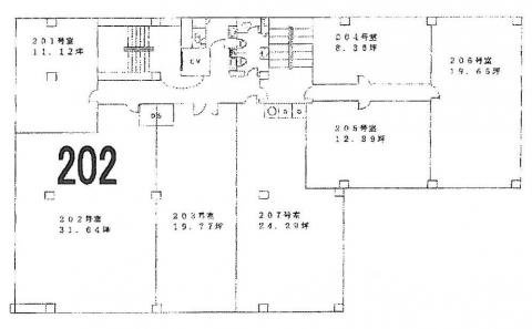 第1古茂田ビル2F 間取り図