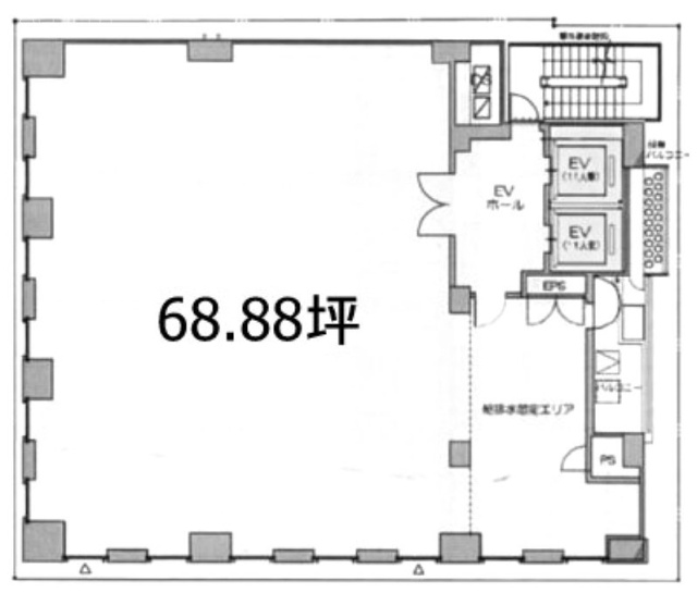 銀座レンガ通り福神ビル6F 間取り図