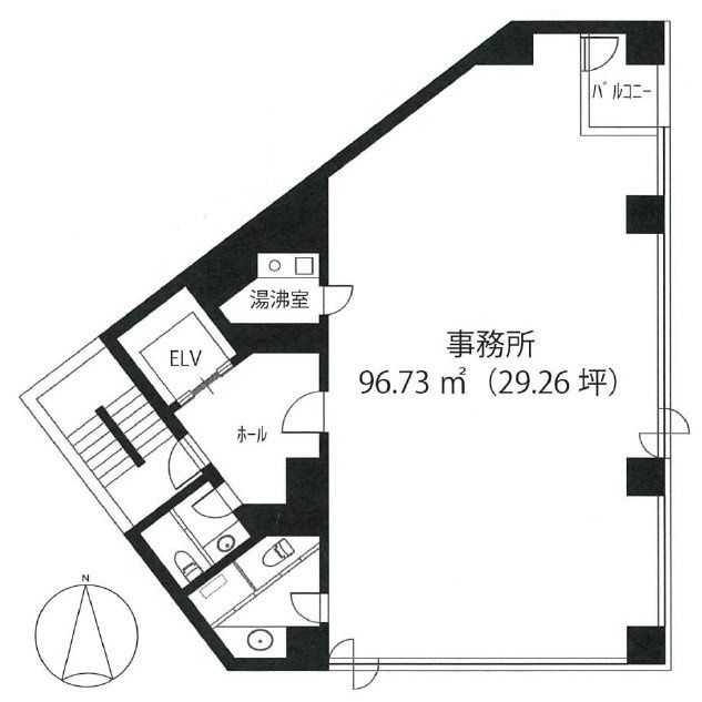 一番町Ⅱビル3F 間取り図