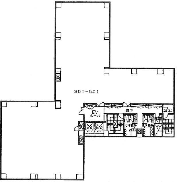 JRE茅場町二丁目ビル501 間取り図