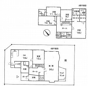 松涛2丁目戸建ビル1F 間取り図