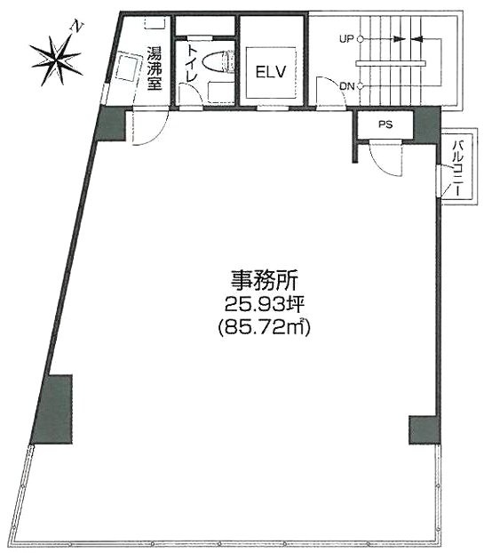 相模屋第3ビル1F 間取り図