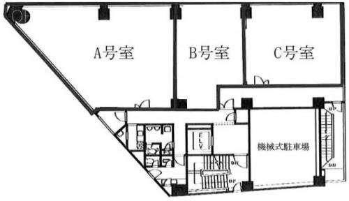 北千住VビルA 間取り図