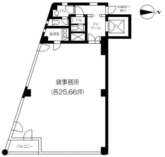 舶来堂ビル4F 間取り図