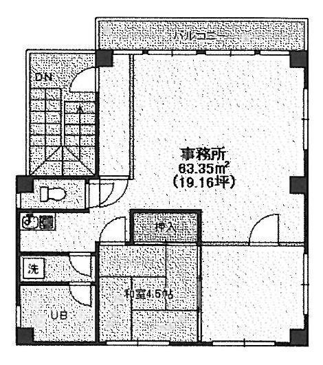 エスパスドウビル3F 間取り図