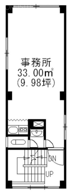 サンサイド岩本町ビル4F 間取り図