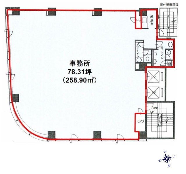 内神田OSビル6F 間取り図