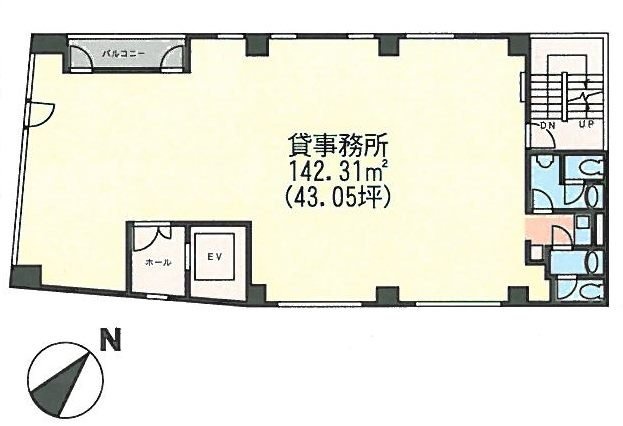 ハニー小伝馬町ビル2F 間取り図