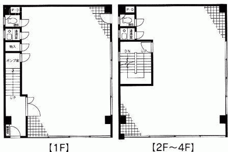 村上第5ビル1F～4F 間取り図