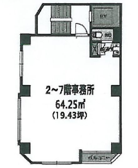 リベラ日本橋ビル2F 間取り図