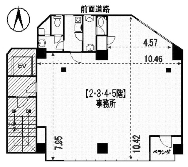 中川ビル2F 間取り図