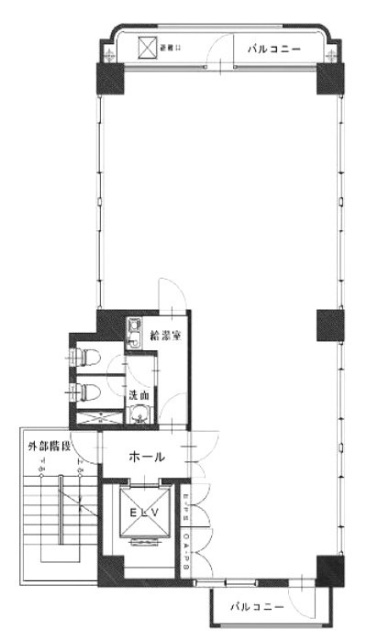 新宿山吹町ビル1F 間取り図