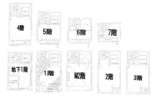 新川ビルB1F～7F 間取り図